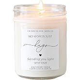 The Dancing Wick Candle - No Words Just Hugs Candle – Warm Wishes Scented Soy Wax – Cozy & Comforting Gift for Sympathy or Su