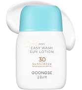 GOONGBE Baby Easy Wash Sun Lotion SPF 30 - Korean Moisturizing Zinc Oxide Mineral Sunscreen for B...