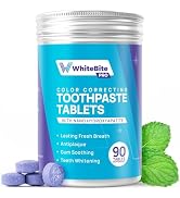 Whitebite Pro Color Correcting Toothpaste Tablets with Nano Hydroxyapatite | Fresh Breath & Natur...