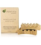 2 Pack Soap Dish, Draining Dish for Our Shampoo Bars & Conditioner Bars, 100% Natural Poplar Wood...