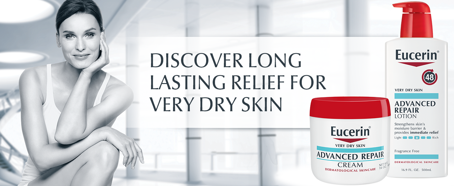 eucerin advanced repair, body lotion, body skin, dry skin