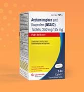 Dual Action Acetaminophen 250mg and Ibuprofen 125mg Caplets, Up to 8h of Pain Relief for Minor Ac...