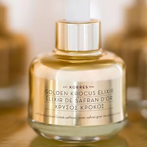 Golden Krocus Saffrom Serum Facial Skincare Greek Greece Korres Wrinkle Antiaging Skincare