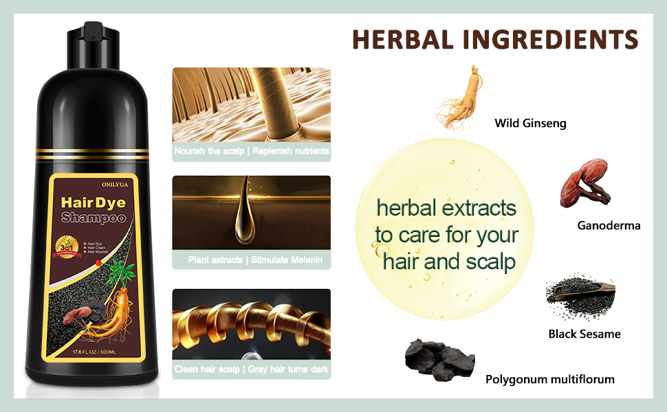 brown hair dye shampoo 3 in 1
