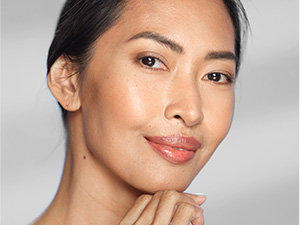 Woman with hydrated skin and no dark circles