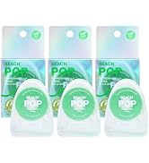 REACH POP Dental Floss, Peppermint, Plaque Remover for Teeth, Shred Resistant, Vegan Wax, Cruelty...