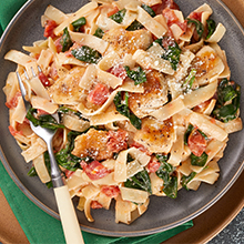A pasta recipe with added ingredients