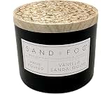 Sand + Fog Scented Candle - Vanilla Sandalwood – Additional Scents and Sizes – 100% Cotton Lead-Free Wick - Luxury Air Freshening Jar Candles - Perfect Home Decor – 12oz