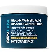 QRxLabs Salicylic & Glycolic Acid Acne Control Pads - 50 Count Jar - Glycolic & Salicylic - Bacne...