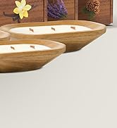 Luxury wood dough bowl candle.