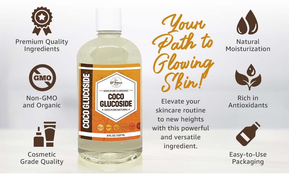 cosmetic grade premium quality coco glucoside natural plant derived oil unscented cleaners shampoo