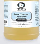 La Almona - Pure Castile Liquid Soap, UNSCENTED, 1 Gallon - Multipurpose: Hands, Face, Body, Laun...