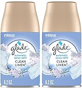 Glade Automatic Spray Refill, Air Freshener for Home and Bathroom, Clean Linen, 6.2 Oz, 2 Count