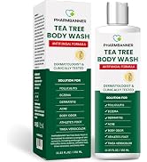 PHARMBANNER Tea Tree Antifungal Body Wash – Soothes Folliculitis, Acne, Jock Itch, Athlete’s Foot...