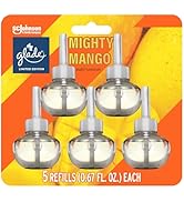 Glade PlugIns Refills Air Freshener, Mighty Mango, Scented and Essential Oils for Home and Bathro...