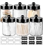 Apothecary Jars Bathroom Vanity Storage Organizer Set -Countertop Canister Plastic Acrylic Jar - ...