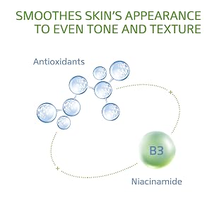 Smoothes SKin's appearance to even tone and texture
