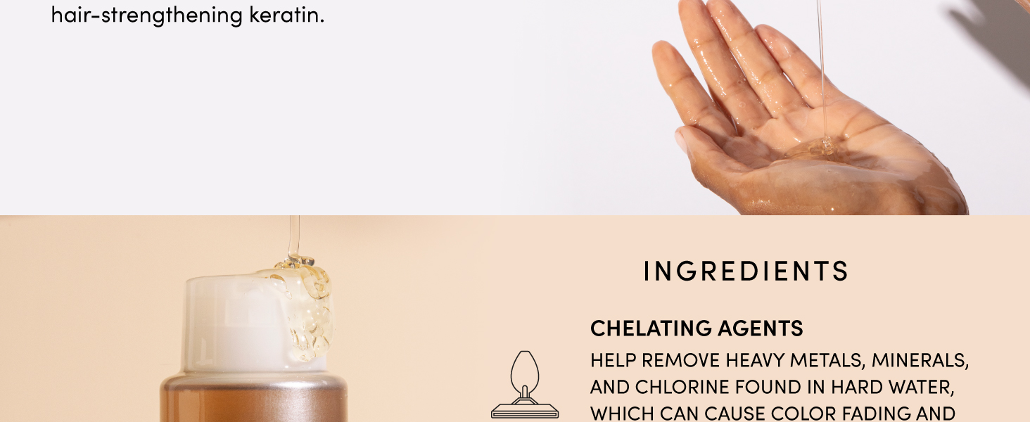Made with apple cider vinegar and keratin for clean and refreshed hair