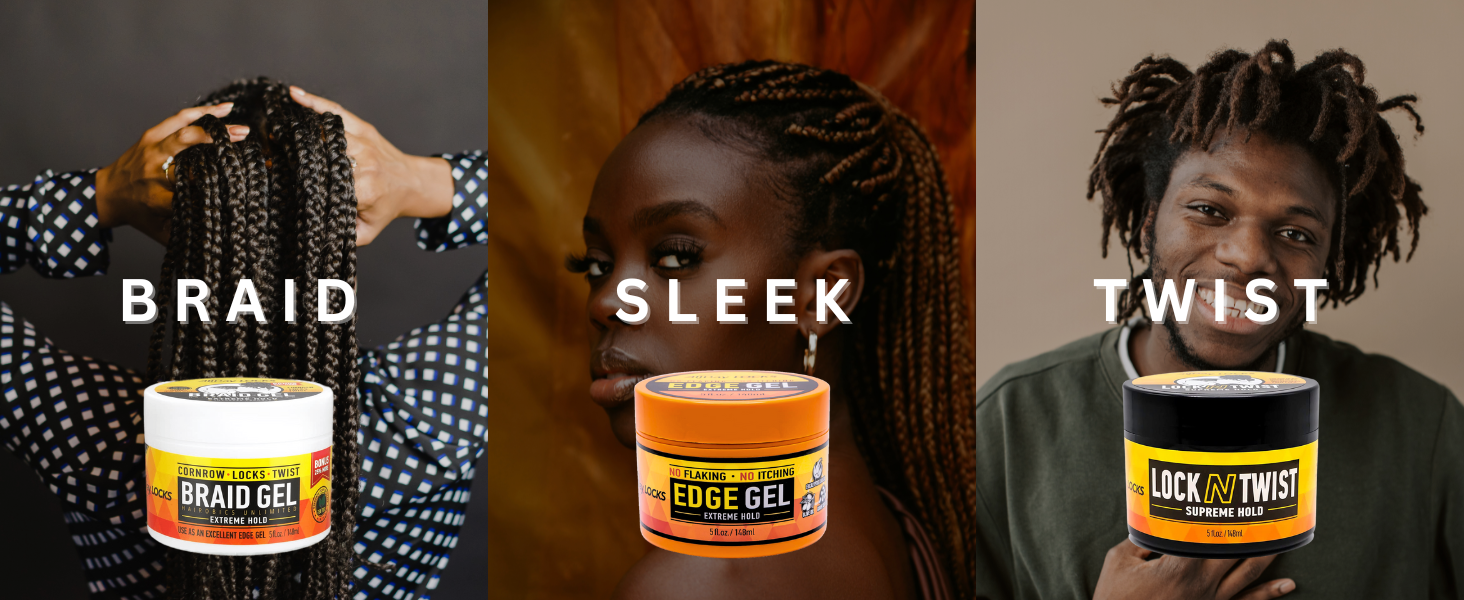 braid sleek twist gel collection