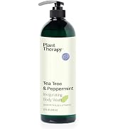 Plant Therapy Tea Tree and Peppermint Essential Oil Natural Body Wash with Pump 32 oz For all Ski...