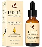 LUSHÉ Botanical Face Oil with Argan, Jojoba, Rosehip & Vitamin E – Lightweight, Hydrating, Non-Gr...
