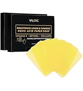 VALITIC Brightening Lemon Turmeric Kojic Acid Paper Soap - Vitamin C, Retinol, Collagen - Origina...