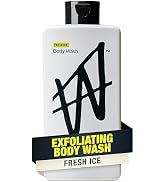 W By Jake Paul Exfoliating Body Wash for Men, Vitamin-Infused, Hydrating Shower Gel, Fresh Ice, 1...