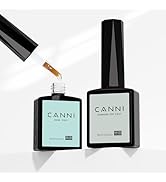 CANNI 2 Pcs 9ml Gel Base Top Coat Gel Polish Set - Shine Finish and Long Lasting, Soak Off LED Na...