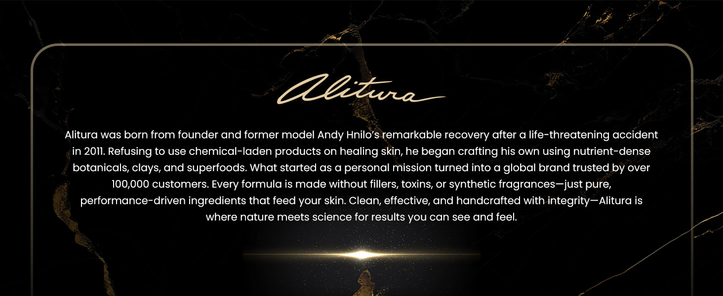 Alitura All Natural Award Winning Skincare global brand andy hnilos story