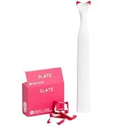 Slate Electric Flosser with 25 Pink Reusable Floss Heads | Reusuable Flossing Tool - Power Flosse...