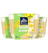 Glade 3-Wick Scented Candle Jar, Radiant Bloom, Air Freshener Infused with Essential Oils, 6.8 Oz...