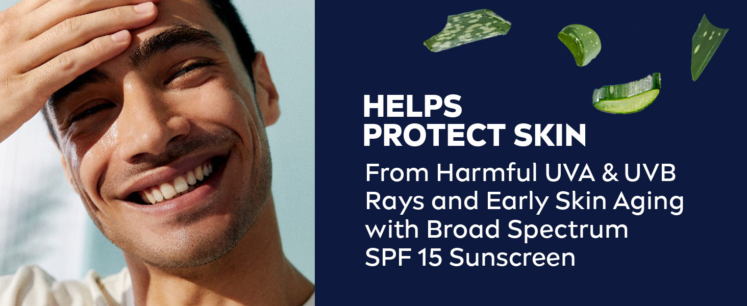 Helps protect skin from harmful UVA & UVB and early skin aging rays with SPF 15 sunscreen