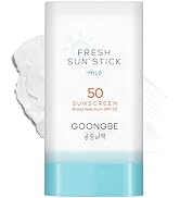 GOONGBE Fresh Sun Stick Mild SPF 50 - No White Cast Zinc Oxide Mineral Sunscreen Stick Balm - Non...
