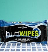 Buttwipes Flushable Wipes (1 Pack, 45 wipes) - Flushable Wipes for Adults