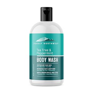 Tea Tree Body Wash soap for men and women eliminates body odor,  jock itch and athletes foot