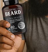 Love Your Beard Growth Vitamins – Premium Beard Supplements for Thicker Fuller Longer & Healthier...