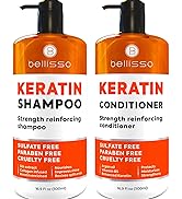 Bellisso Keratin Shampoo and Conditioner Set Full
