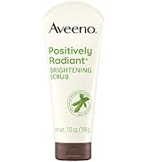 Aveeno Positively Radiant Skin Brightening Exfoliating Daily Facial Scrub, Moisture-Rich Soy Extr...
