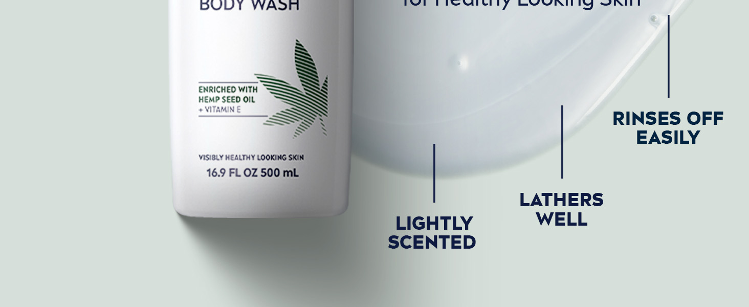 Lightly scented, lathers well, rinses off easily