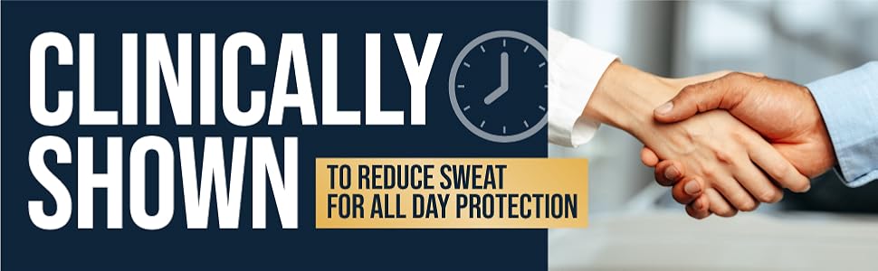 clinically shown to reduce sweat for all day protection
