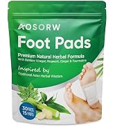 AOSORW Natural Cleansing Foot Pads - Ginger Mugwort Bamboo Vinegar - Premium Foot Care - Relieves...