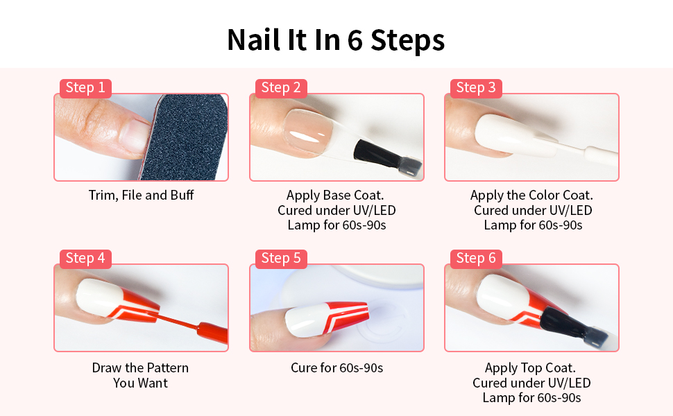 10 colors nail art liner