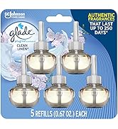 Glade PlugIns Refills Air Freshener, Scented and Essential Oils for Home and Bathroom, Clean Line...