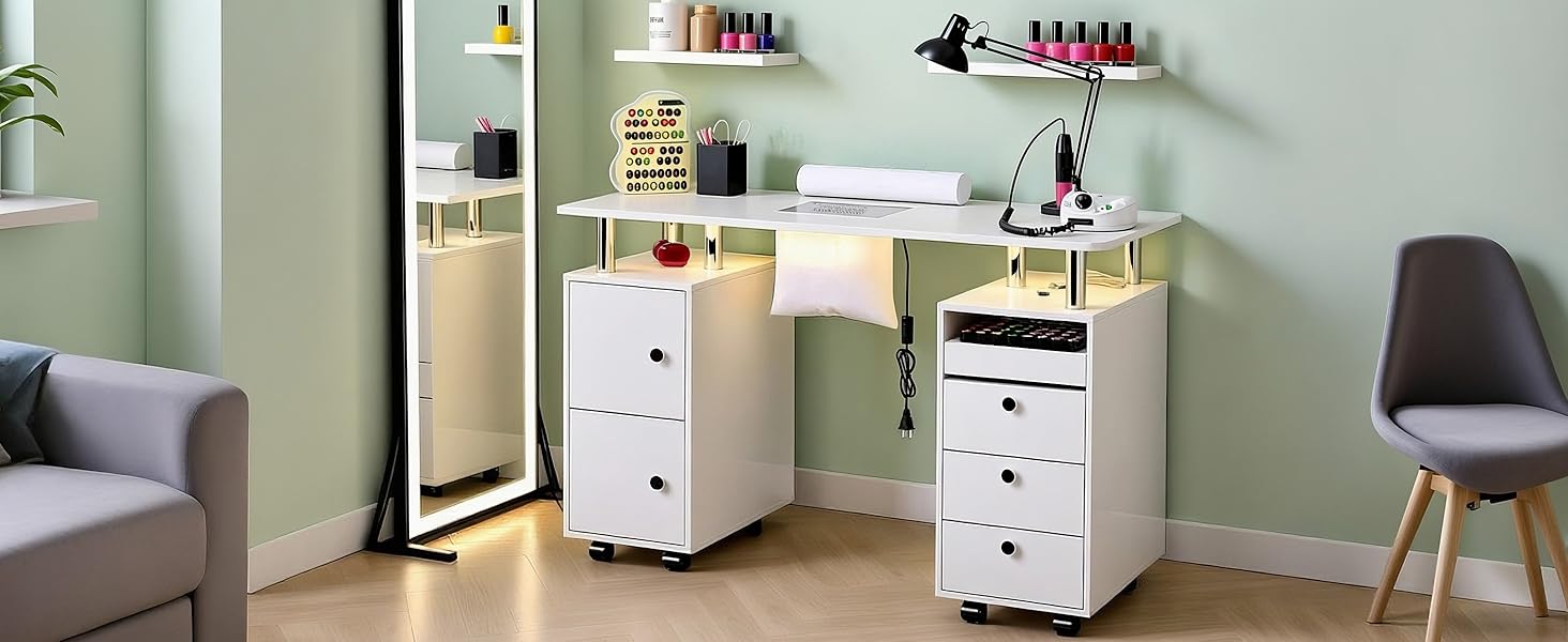 desk for nails tech at home, nail desk for home use
