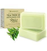 PHARMBANNER Tea Tree Antifungal Soap Bar – Body Wash for Face & Body Acne, Folliculitis, Jock Itc...