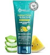 Mielle Curl Forming Glaze - Kalahari Melon & Aloe Vera Deep Hydration Styling Gel for Dry, Curly ...
