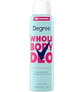 Degree Women Whole Body Deodorant Spray, Rose & Waterlily Scent, Aluminum Free 72H Odor Protectio...