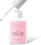 Makartt Super Strong Nail Glue for Press ons: Acrylic Nail Tips-Fake Nails-Salon Quality, Brush O...