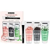 FREEMAN Exotic Facial Mask Blends Kit, Peel-Off & Jelly Masks, Cleansing, Pore-Clearing & Hydrati...