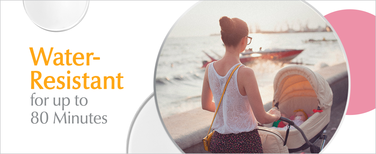 Eucerin Sun Sensitive Baby Mineral SPF 50 Lotion is water resistant for up to 80 minutes